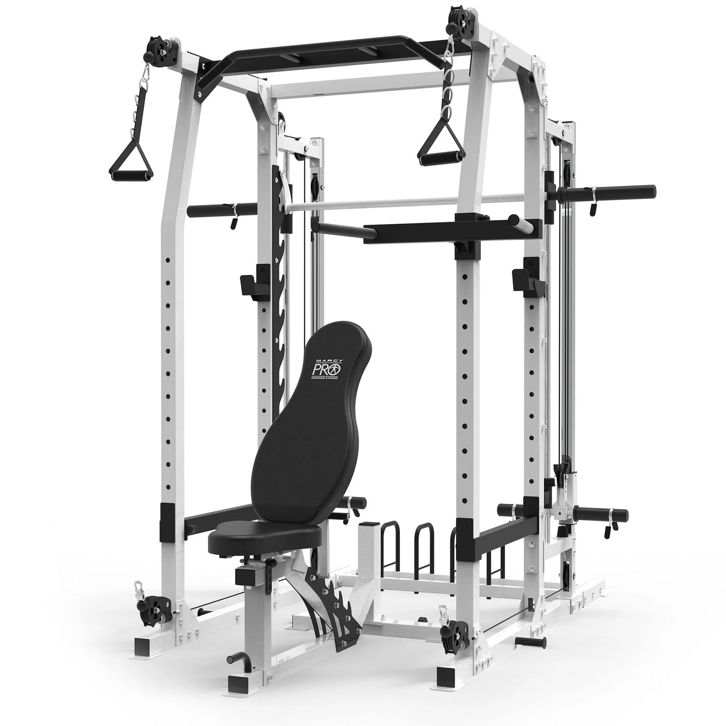 Pro Smith Machine Weight Bench Home Gym Total Body Workout Training System