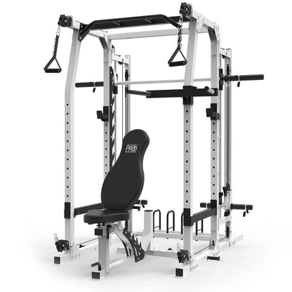 Pro Smith Machine Weight Bench Home Gym Total Body Workout Training System